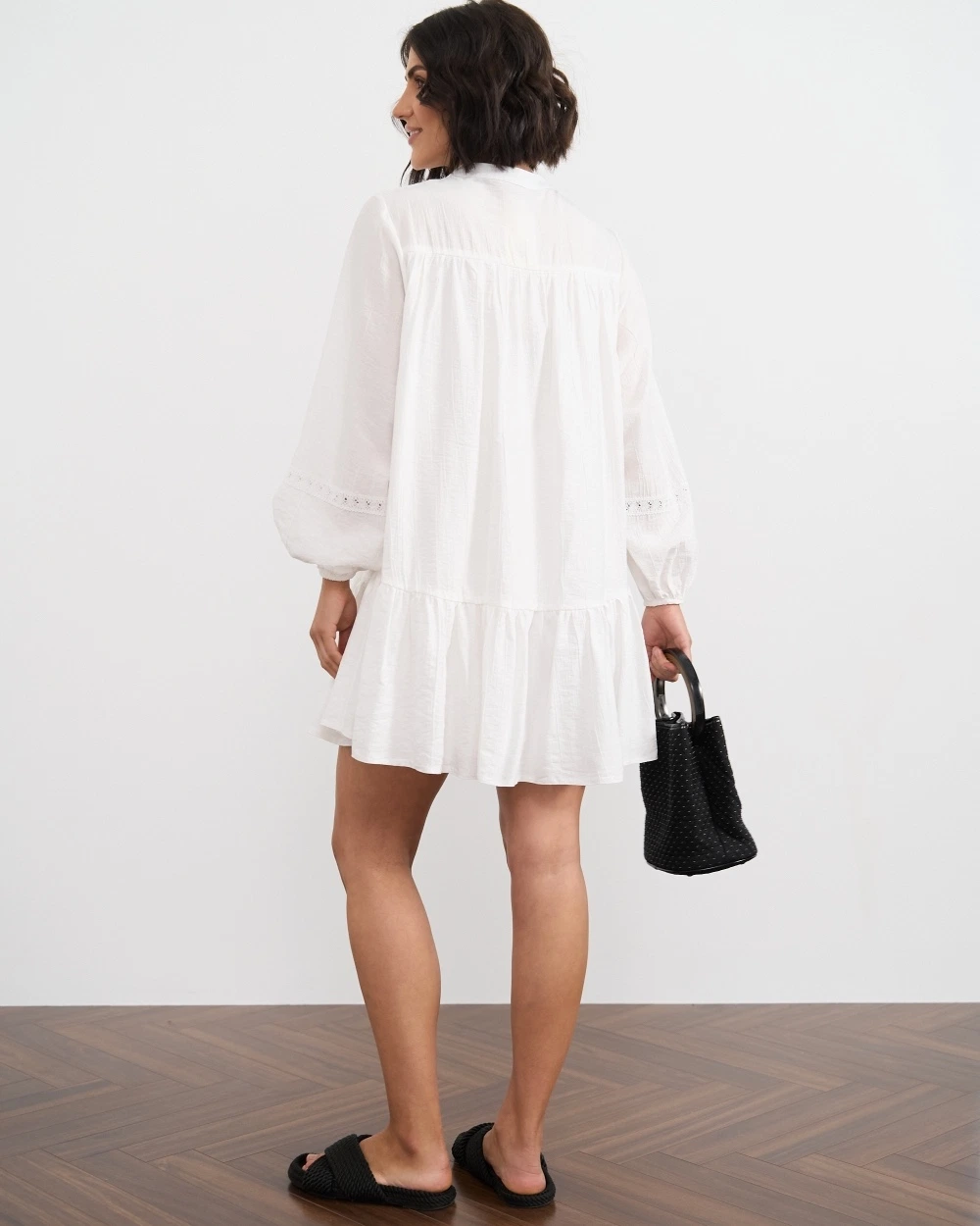 Молочна сукня з мереживом - зображення 4