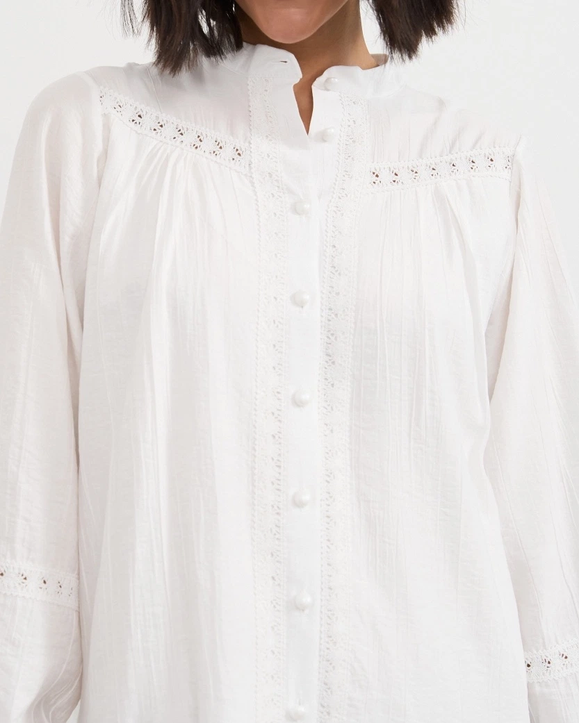 Молочна сукня з мереживом - зображення 6