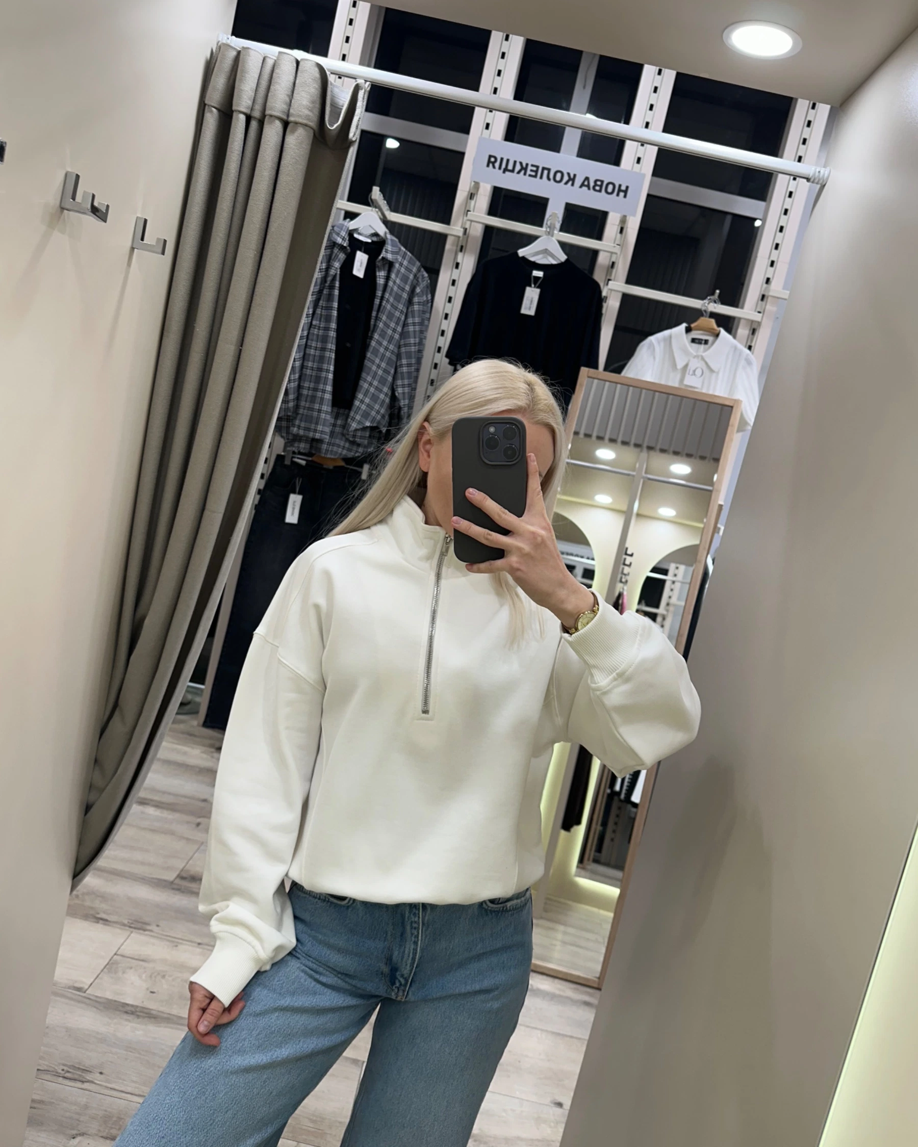 Світшот з замочком в молочному кольорі - зображення 3