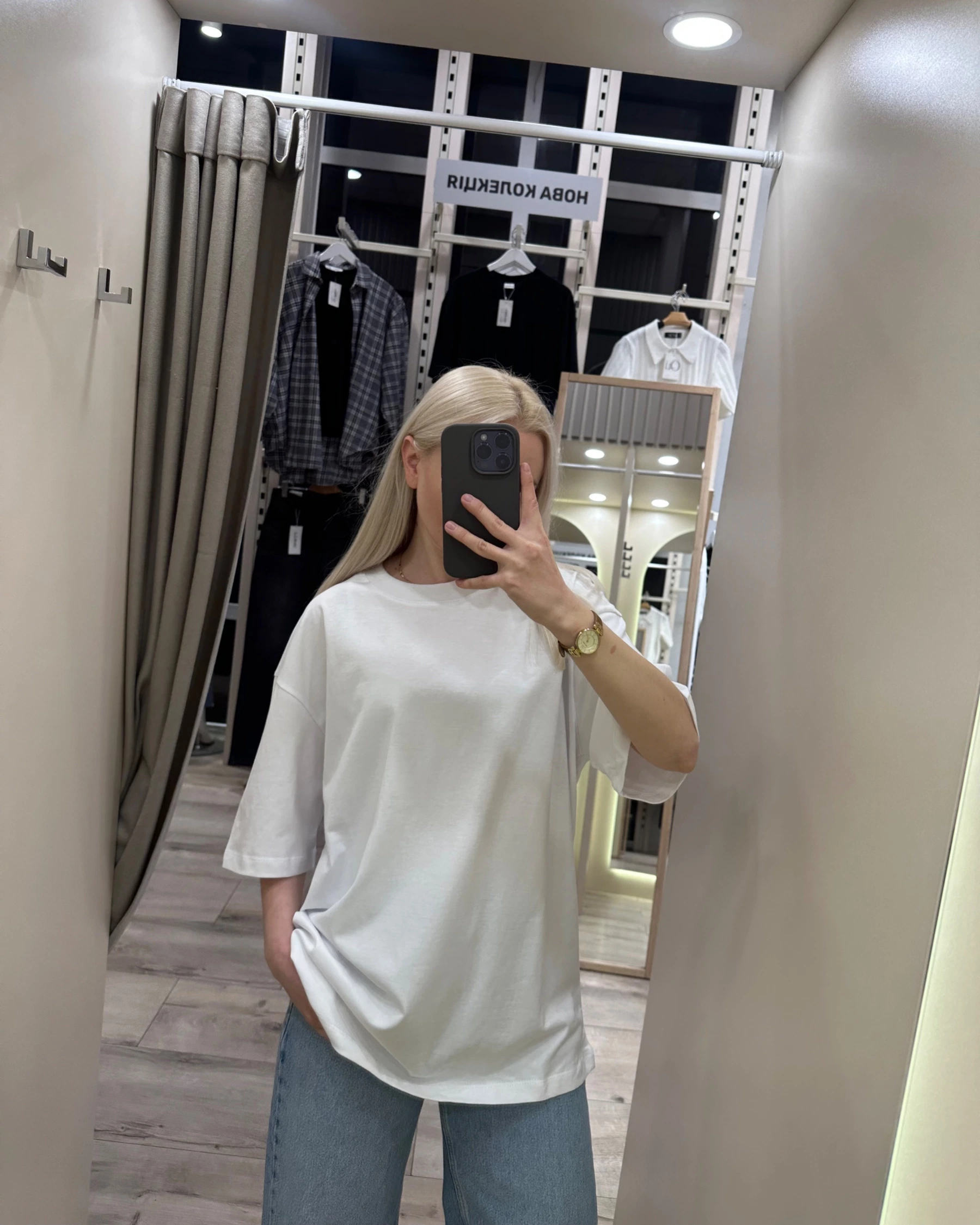 Біла оверсайз футболка з тонкої бавовни - зображення 2