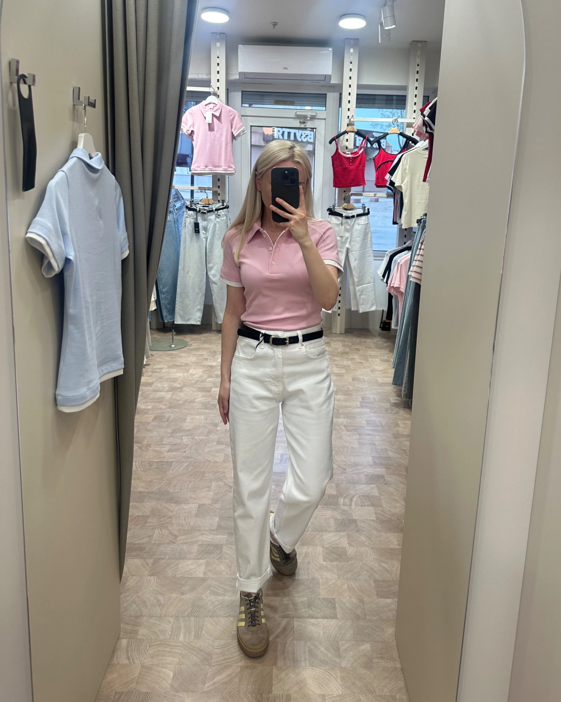 Стрейчеві білі джинси мом - зображення 2