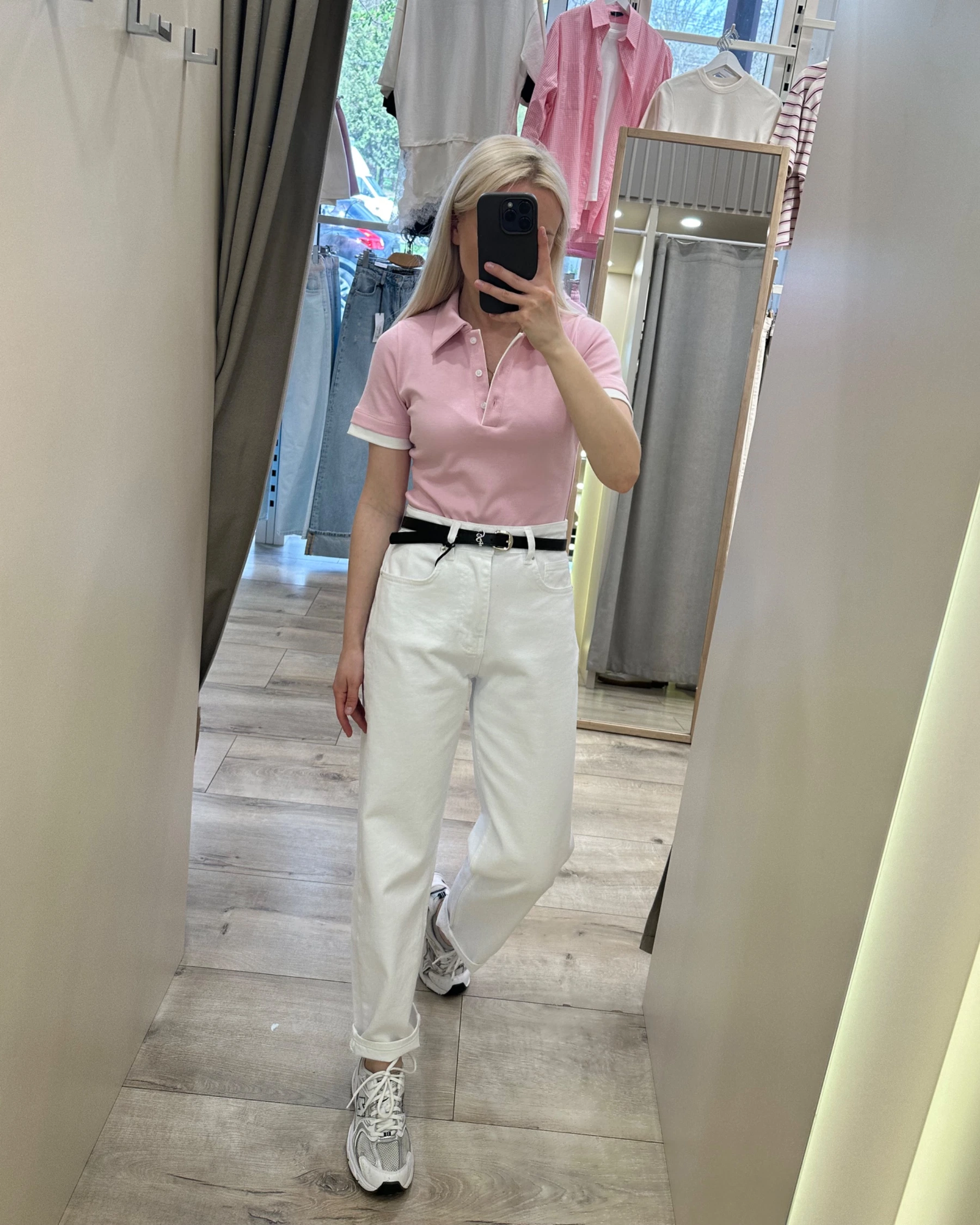 Стрейчеві білі джинси мом - зображення 2