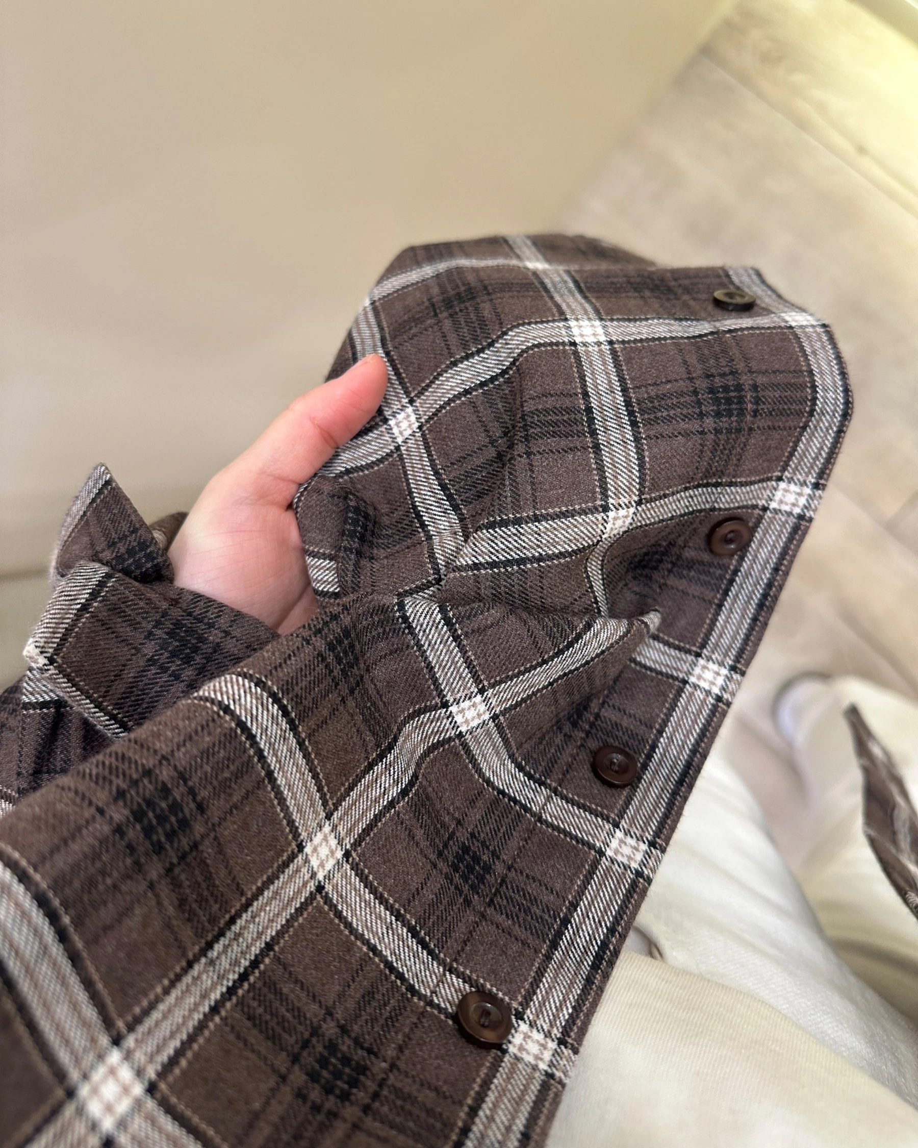 Сорочка в клітинку «шоколад-ваніль» - зображення 2