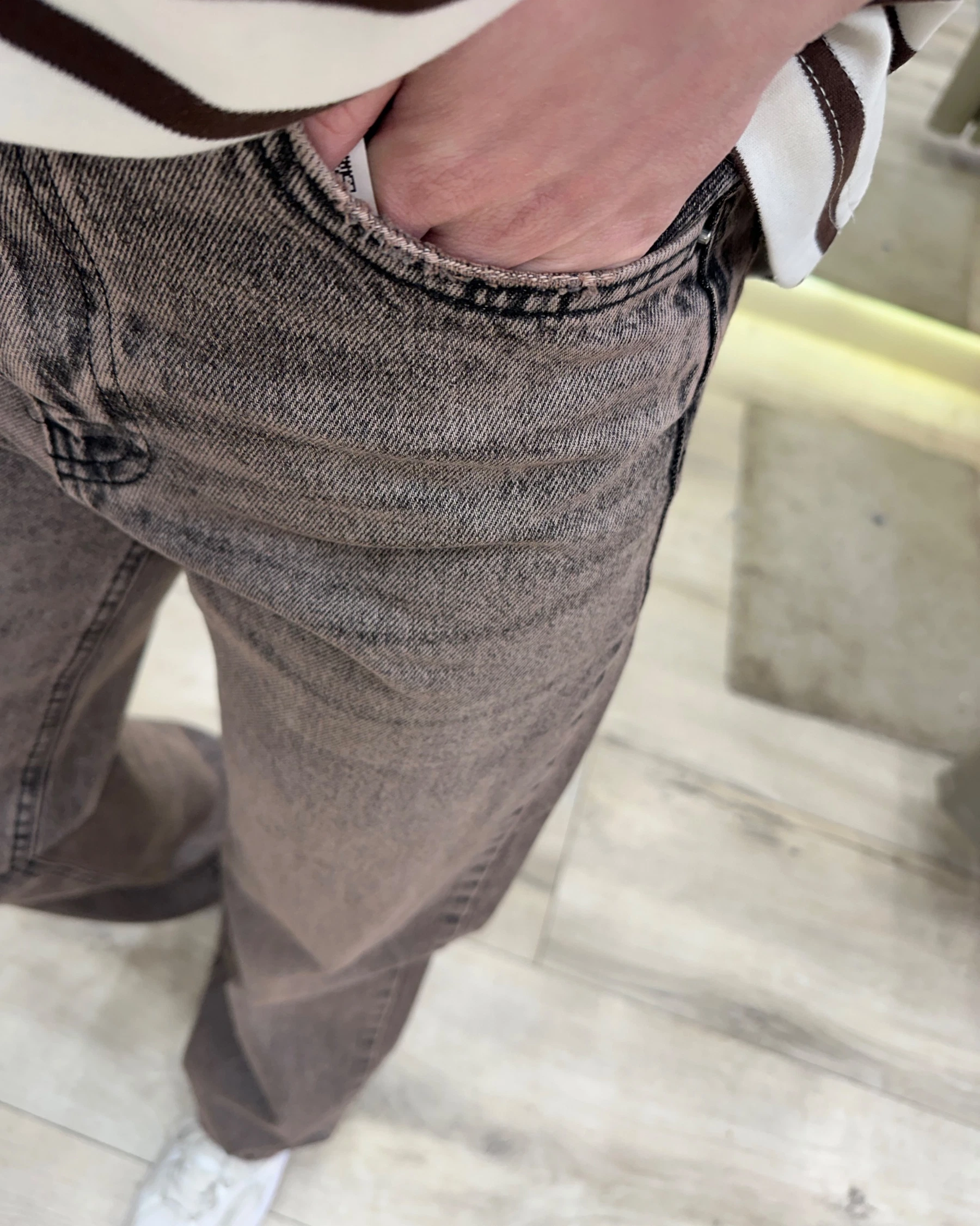 Прямі джинси в кольорі «мокко» - зображення 3