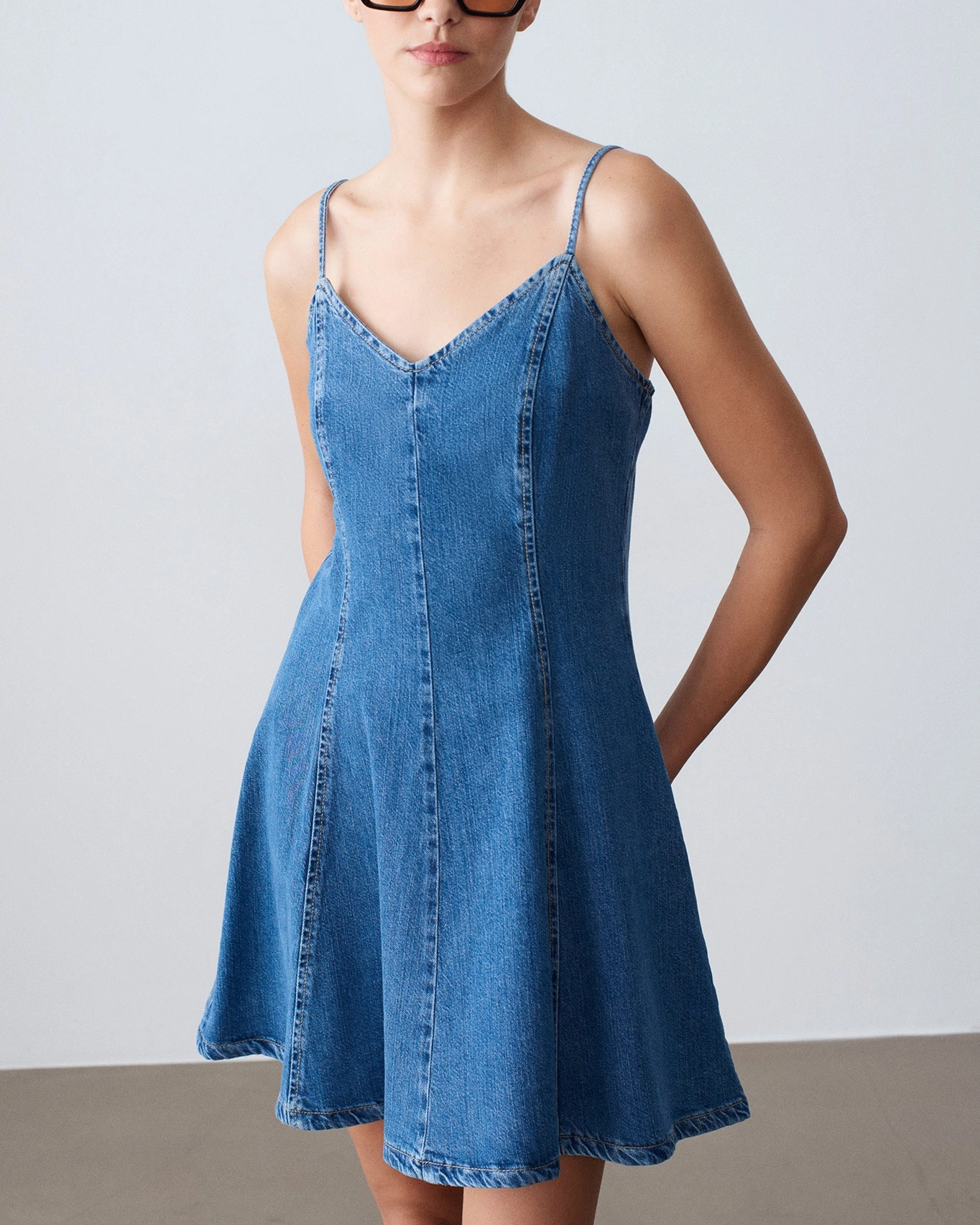 Джинсова міні сукня